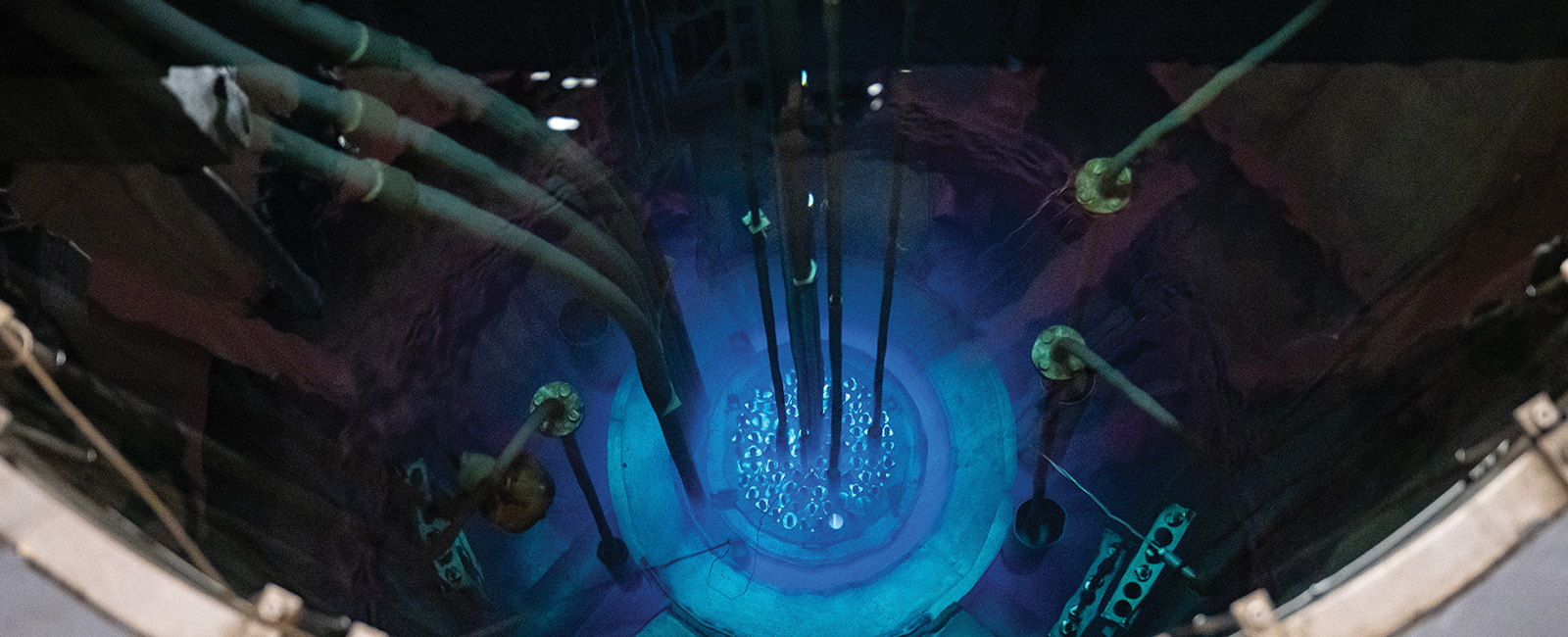Photo looking into the K-State nuclear reactor from the top