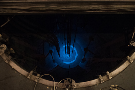 View inside the reactor core