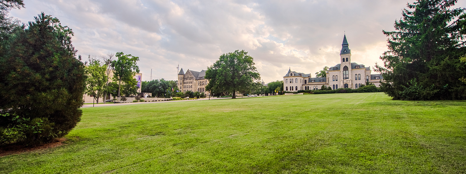 Students on Kansas State University campus