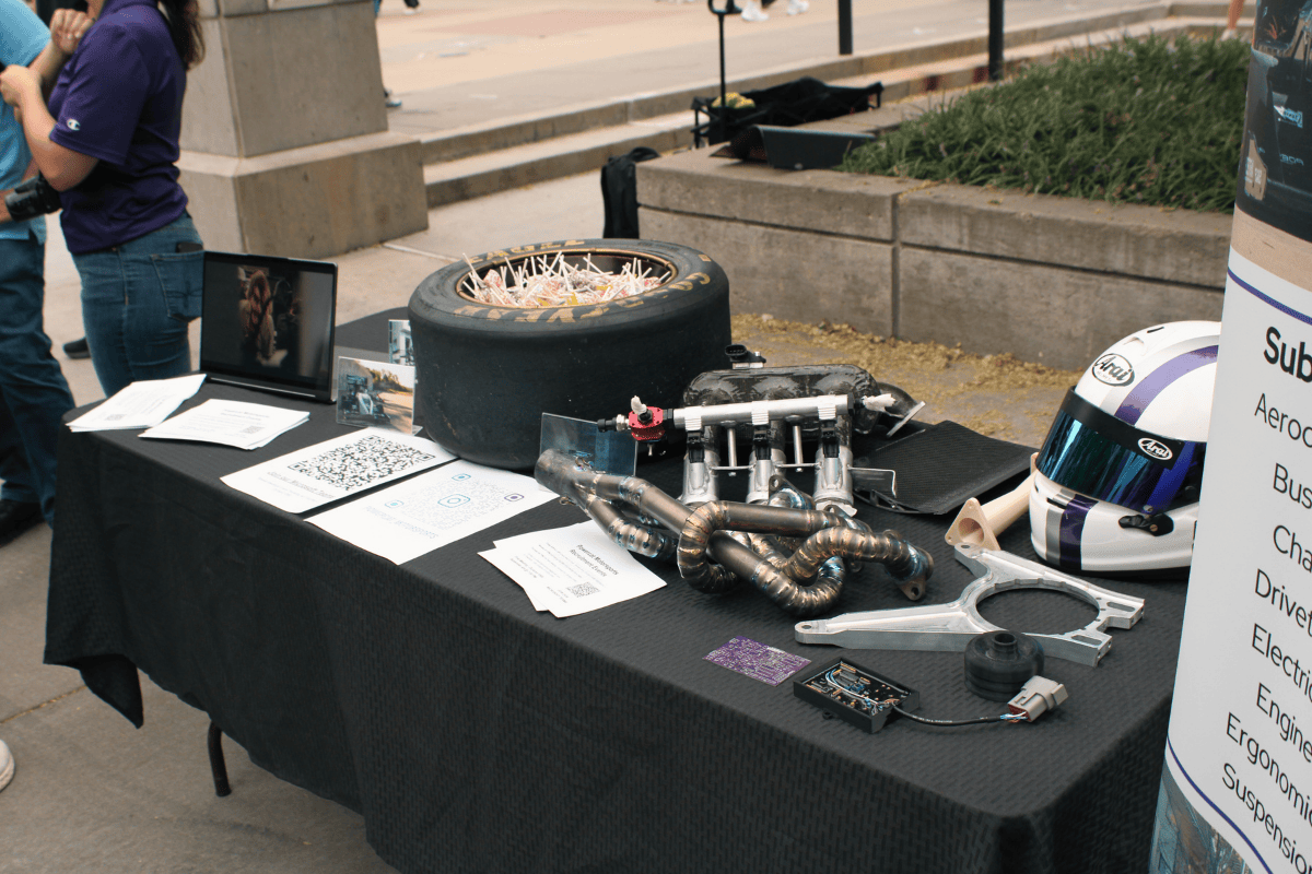 The table is set for the activites carnival