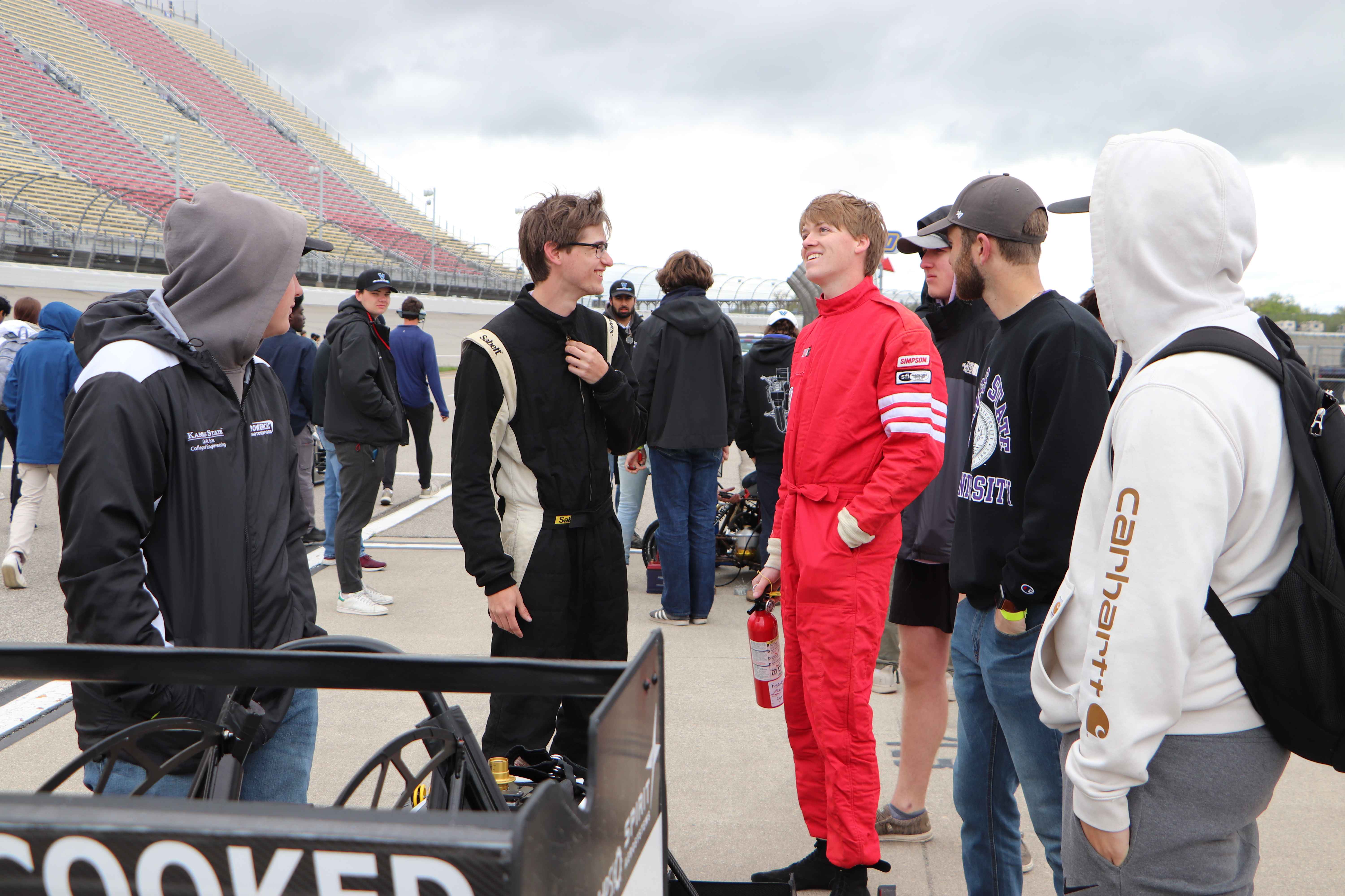 Carter and Will, our drivers, by the car