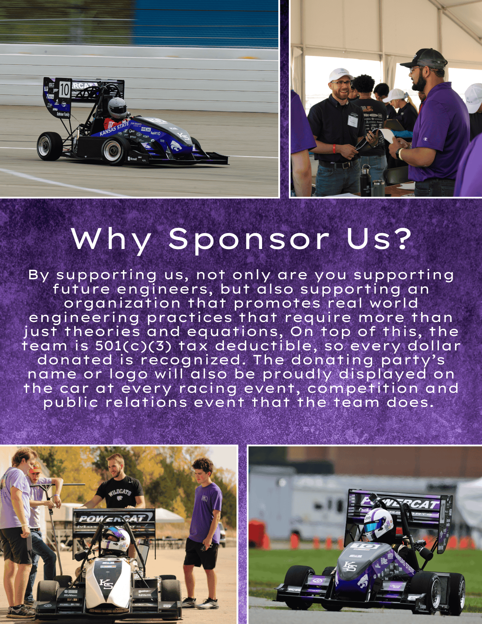 The reasons to sponsor the team
