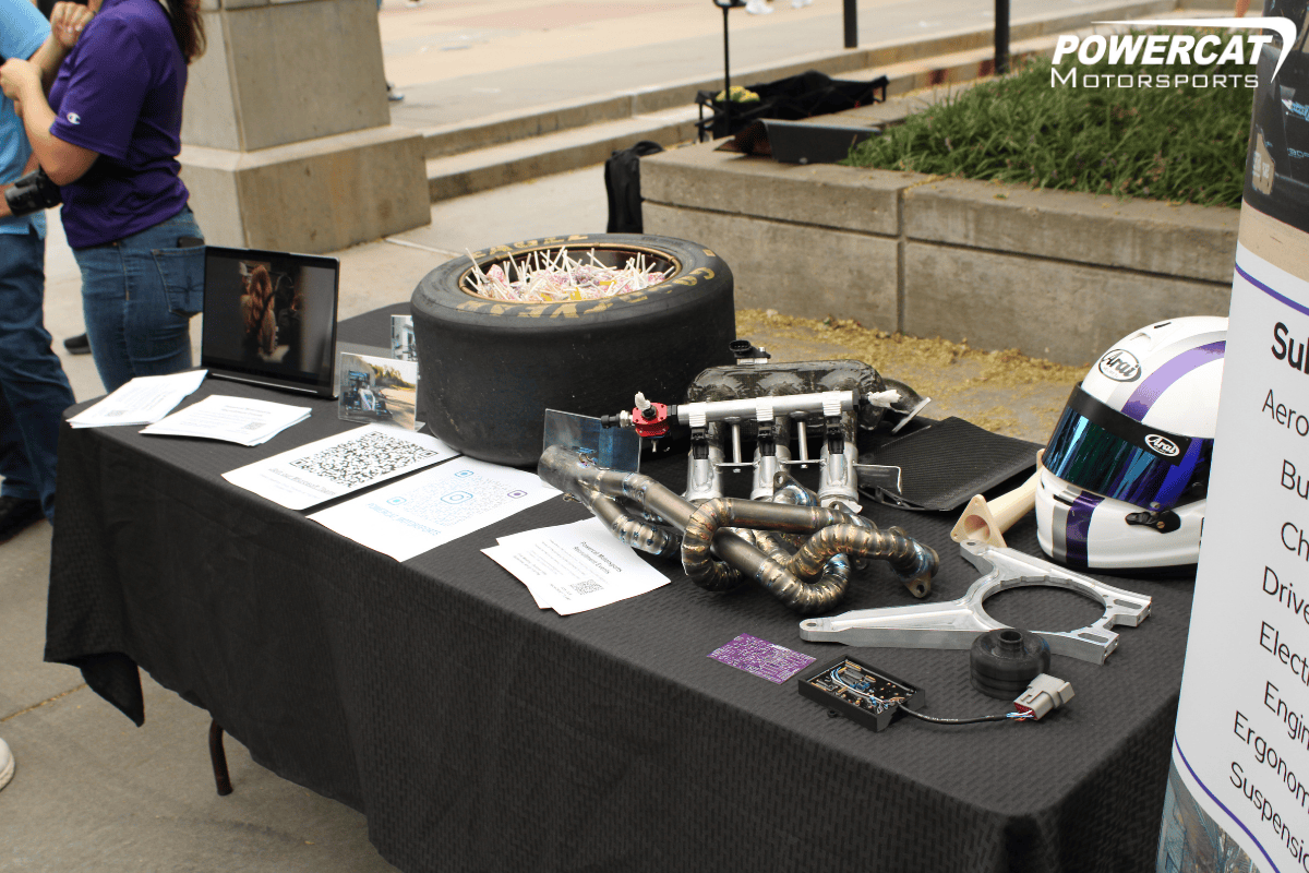 The table is set for the activites carnival
