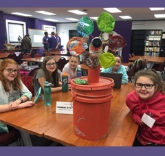 One of the many creative wind turbines tested in the 2018 KidWind Challenge