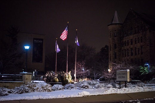 Campus at night