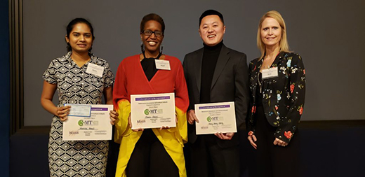 Chris Omni, Kansas State University master’s student in public health, second from left, is the winner of the Midwestern Association of Graduate Schools' Three Minute Thesis competition.
