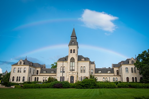 Anderson Hall with a Rainbow