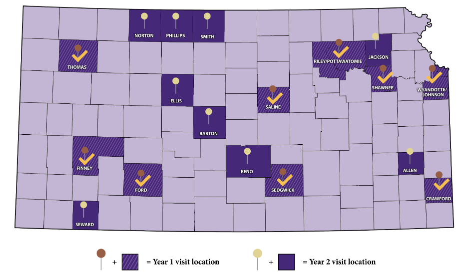 Year 2 Regional Community Visit Map