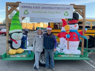 Mayor's Holiday Parade Recycling Center float