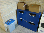 inside recycling bins