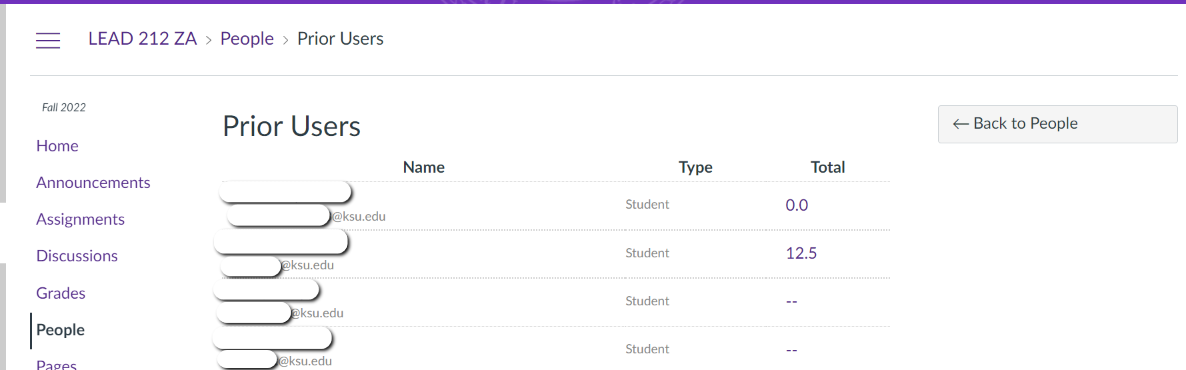 CANVAS Prior User View