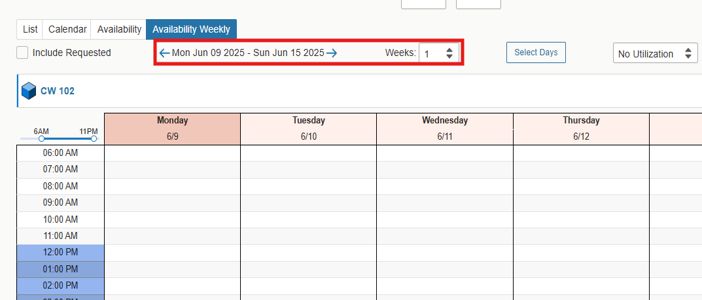 25Live Adjust calendar