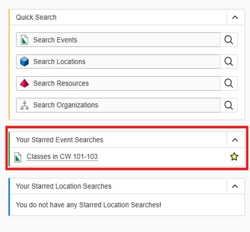 25Live Saved search