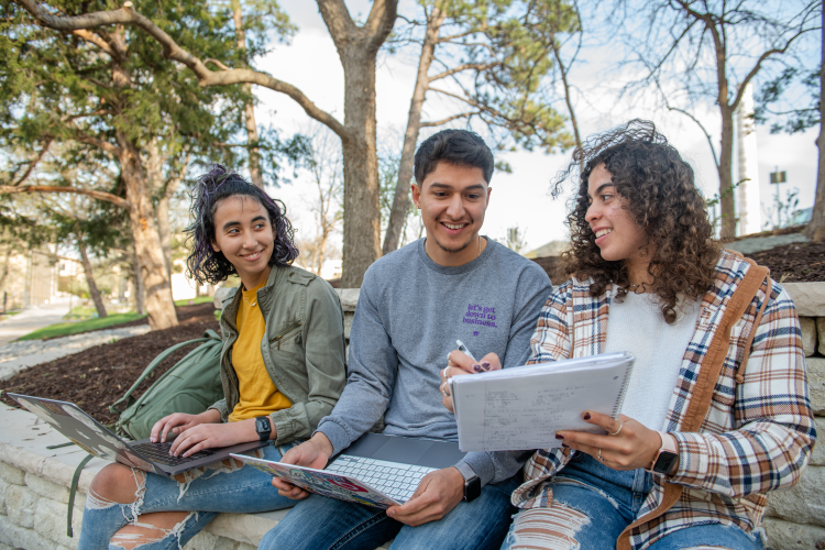Students outside ackert hall
