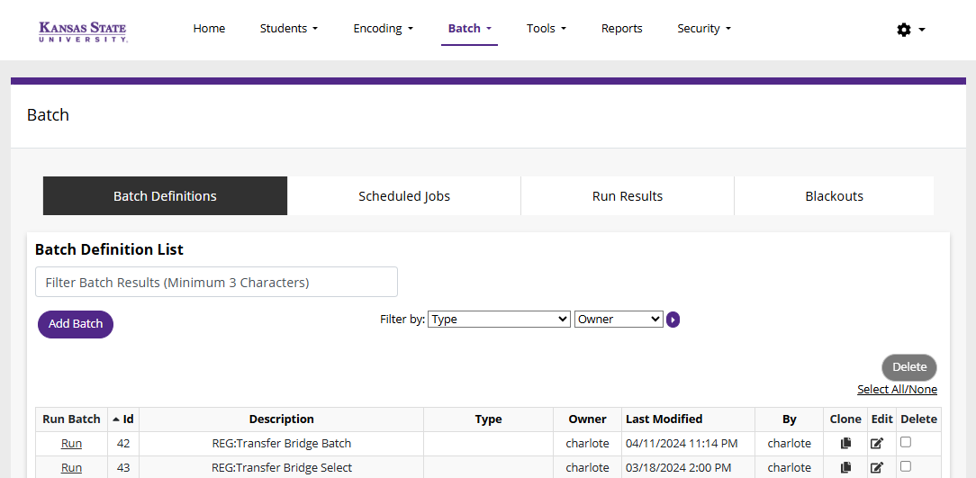 uAchieve Batch Audit