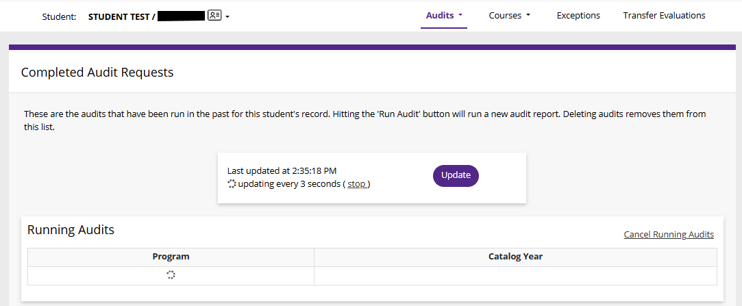 uAchieve Declared Audit Loading