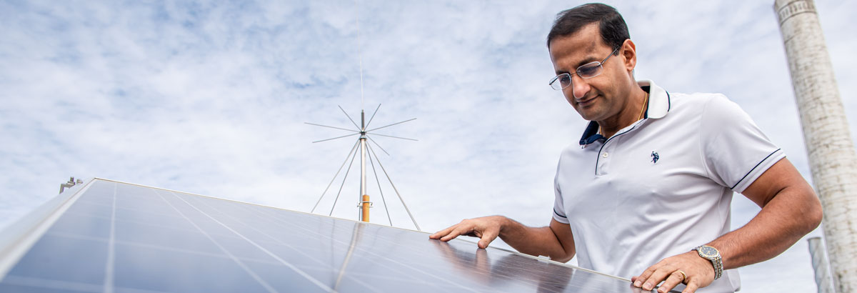 Bala Natarajan studies how solar energy can make the power grid smarter and more resilient. 