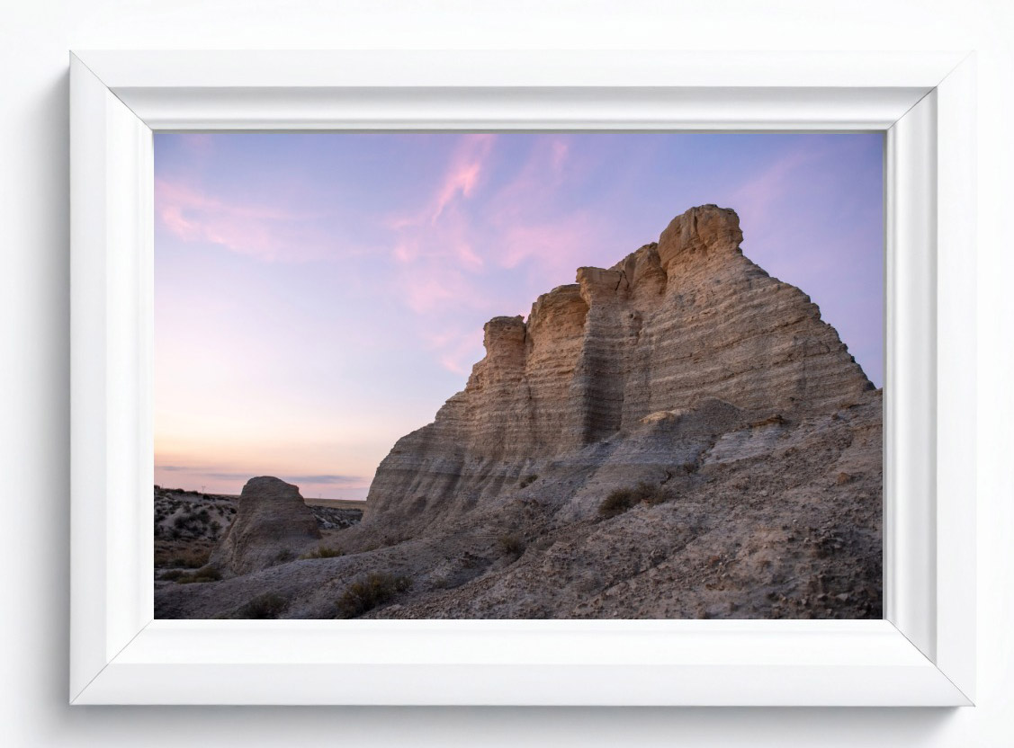 Framed image of Little Jerusalem State Park.  