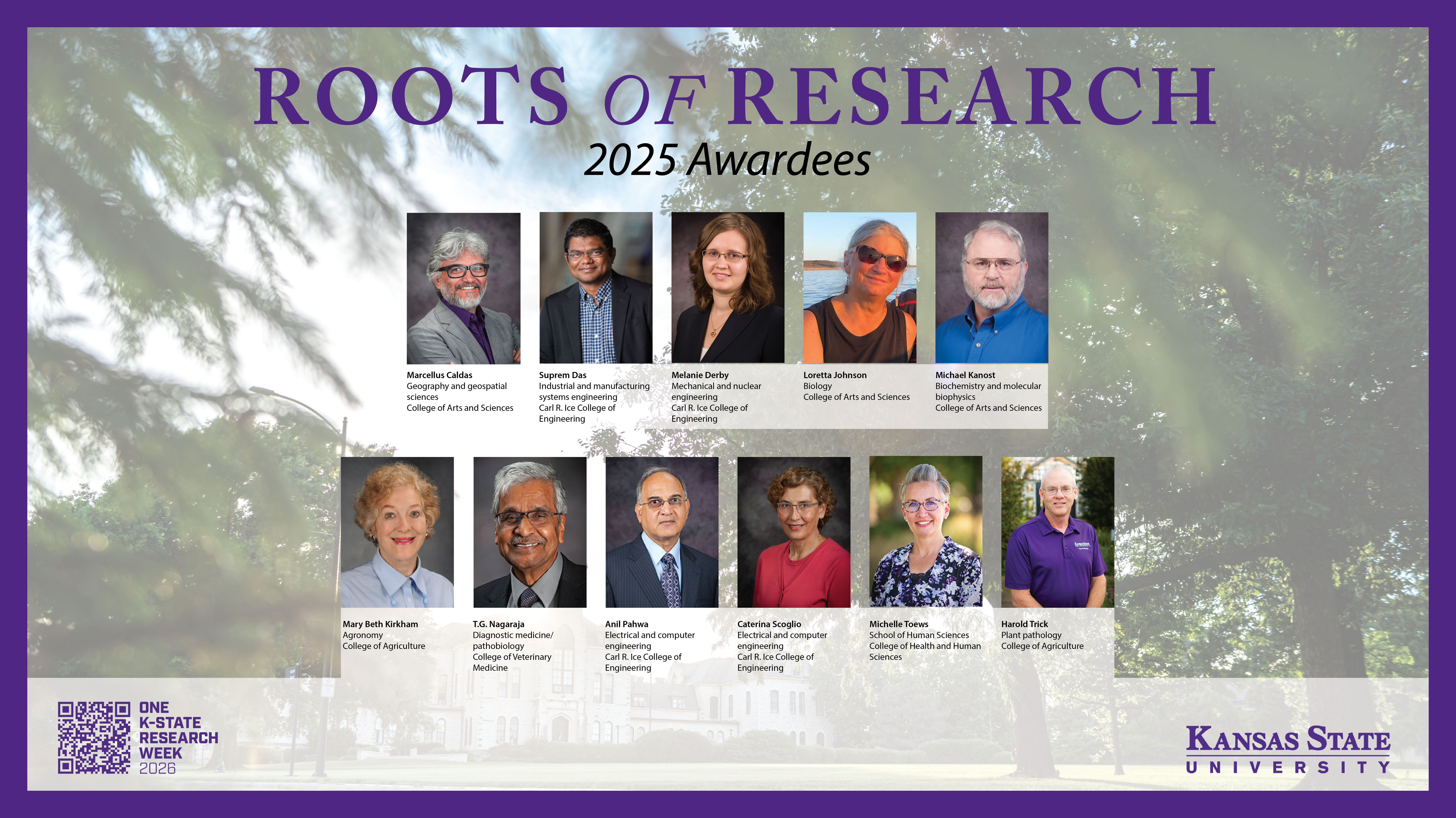 Portrait photos of eleven Roots of Research 2025 awardees 