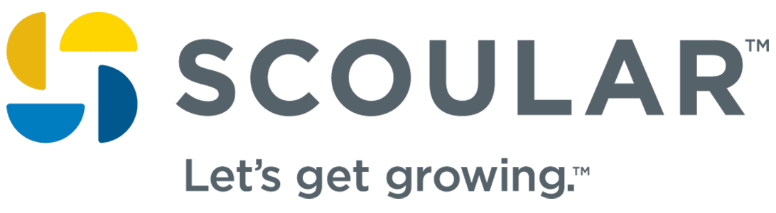 Scoular logo with let's get growing tagline