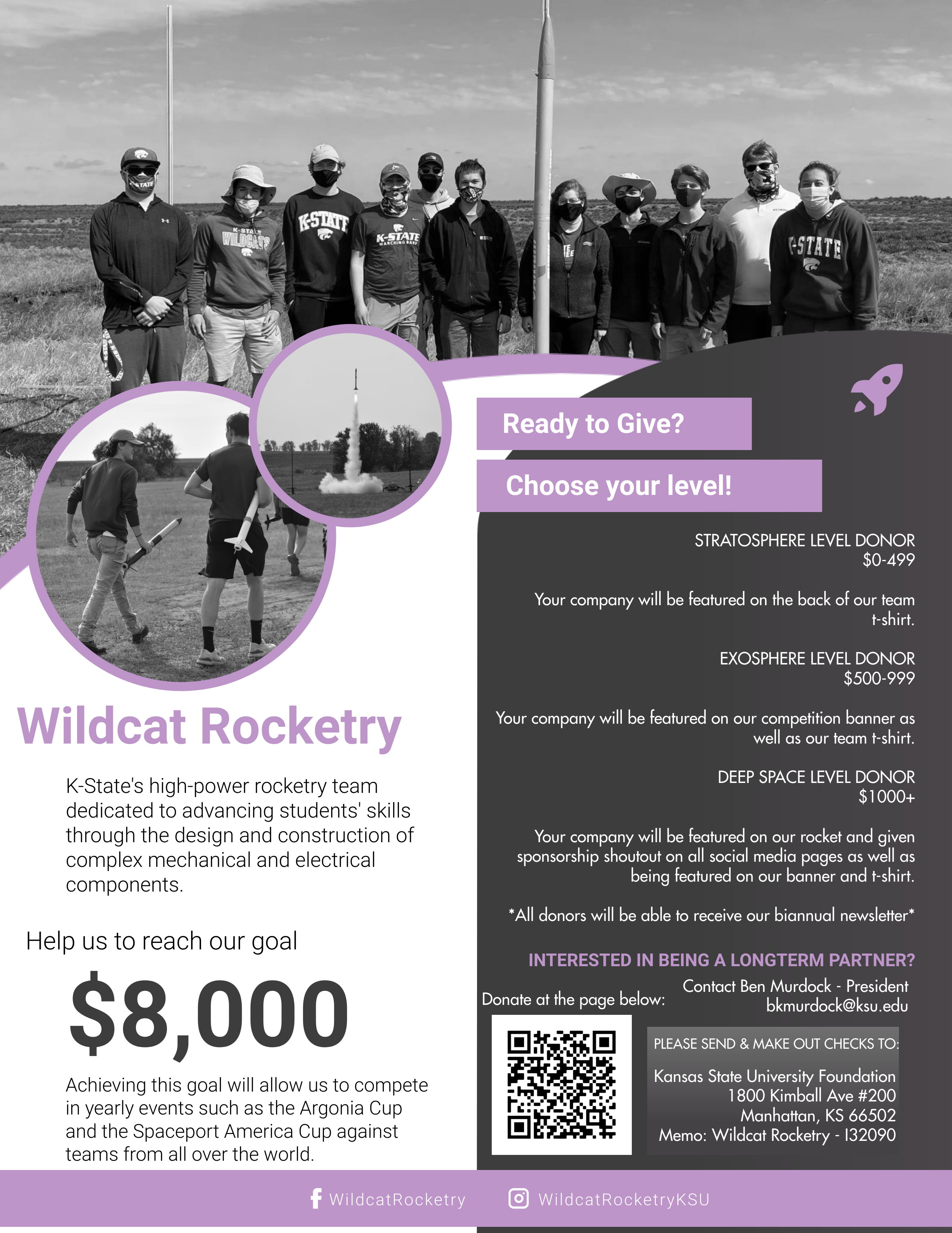 Wildcat Rocketry Sponsorship Poster