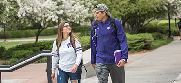 students walking