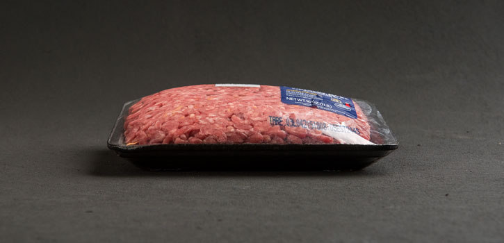 Packaged ground beef