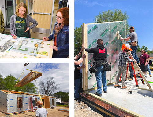 Students in the Net Positive Studio have worked on affordable and net-zero energy homes throughout the state.