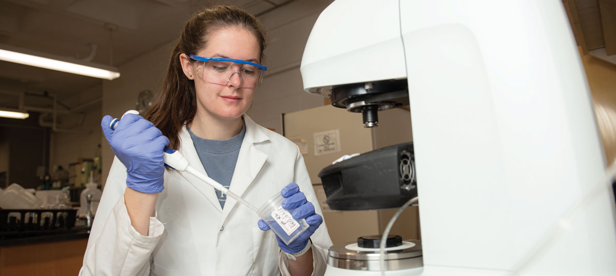 Jill Broxterman researches in the lab. 