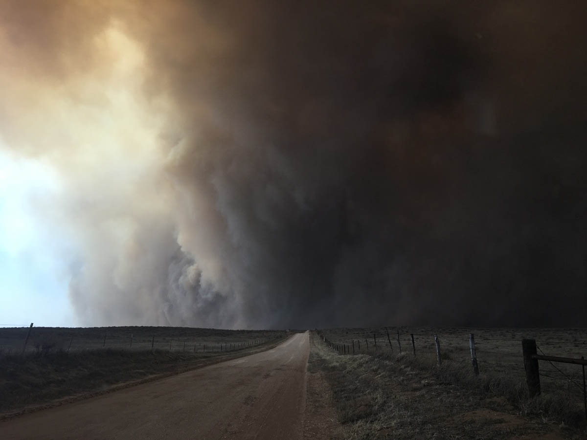 Smoke from wildfire