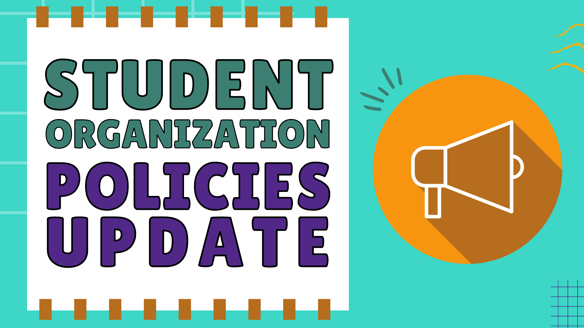 Student Org Policies Update