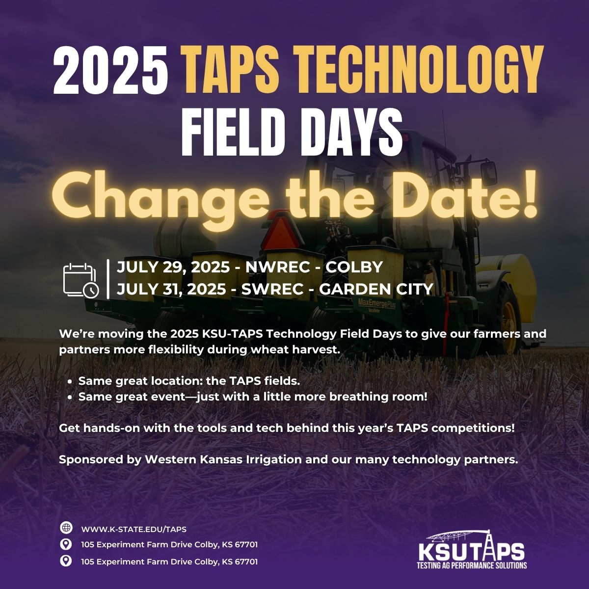 Graphic for the TAPS Technology field days 2025