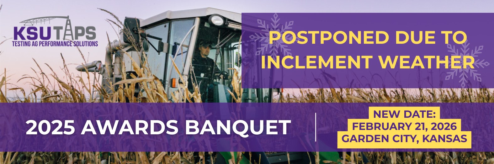 graphic invitation to the 2026 TAPS awards banquet. 