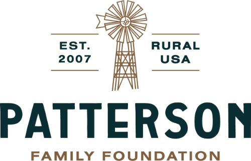 Patterson Family Foundation logo featuring a windmill icon with “Est. 2007” and “Rural USA” text.