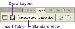 Standard view & buttons available