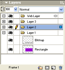 Illustration of Layers Panel with 3 layes collapsed