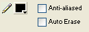 Bitmap stroke options