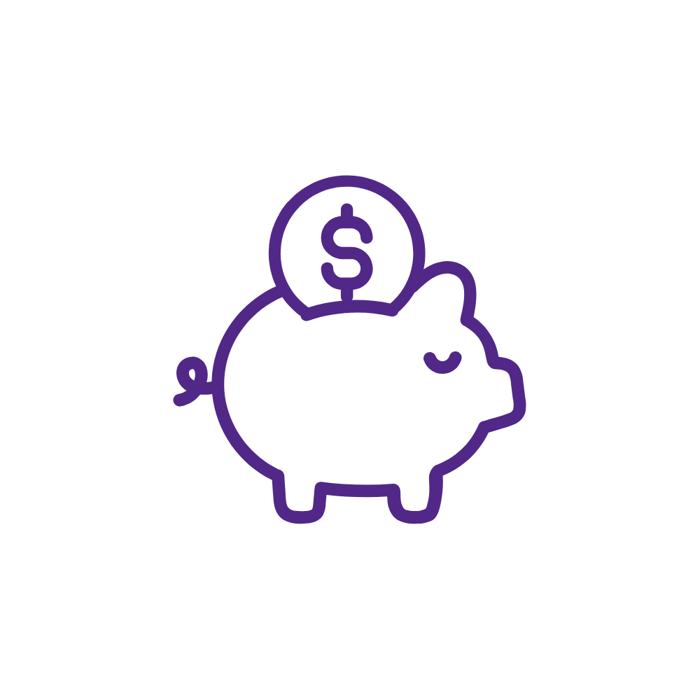 Piggy bank outline