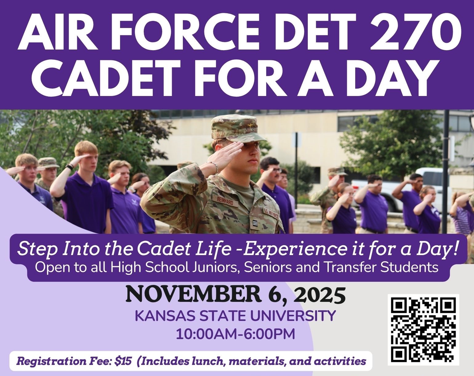 Fall Cadet For A Day Info and Link