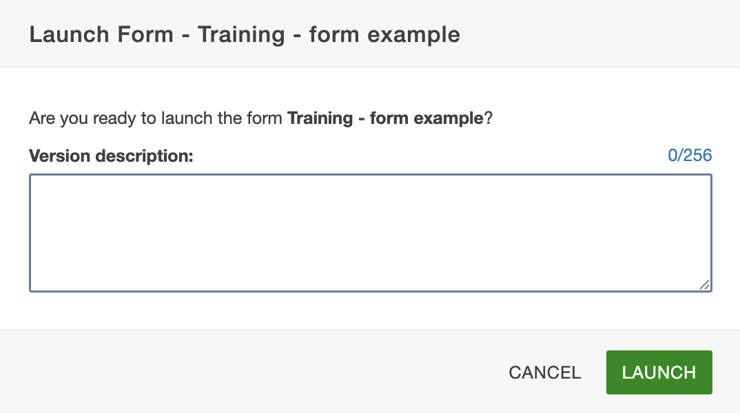 Add version description and Launch
