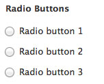 Radio buttons