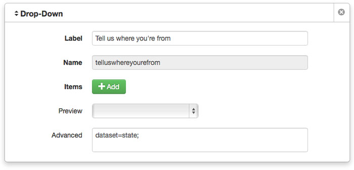 Field set form example