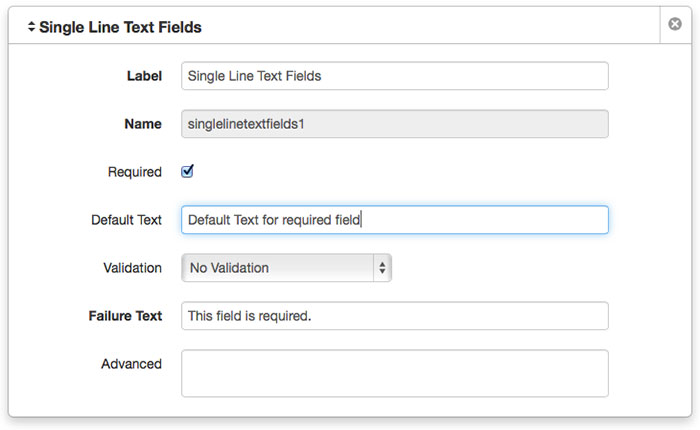 Single line form element creation