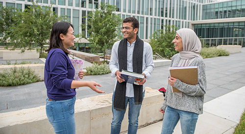 Students on campus
