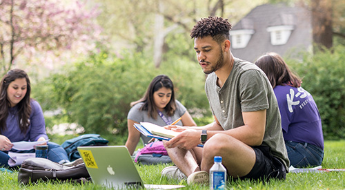 Students on campus